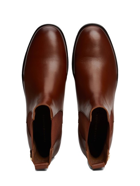 STUD LOW CHELSEA Stivaletto in pelle cognac brown - Scarpe Donna