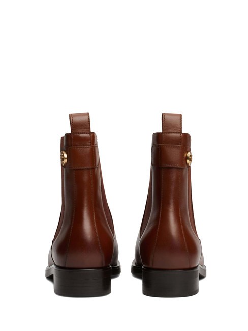 STUD LOW CHELSEA Stivaletto in pelle cognac brown - Scarpe Donna