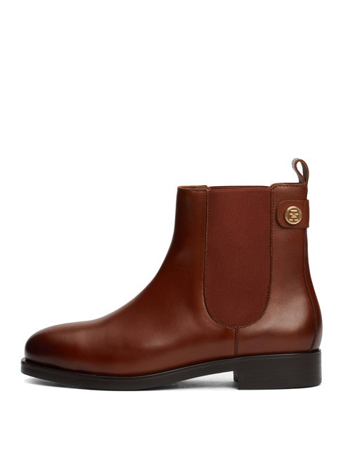 STUD LOW CHELSEA Stivaletto in pelle cognac brown - Scarpe Donna