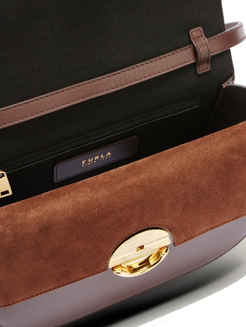 SFERA Borsa in pelle con flap a tracolla cioccolato - Borse Donna