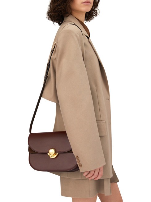 SFERA Borsa in pelle con flap a tracolla cioccolato - Borse Donna