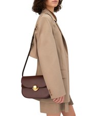 FURLA SFERA Borsa in pelle con flap a tracolla cioccolato - Borse Donna - 7