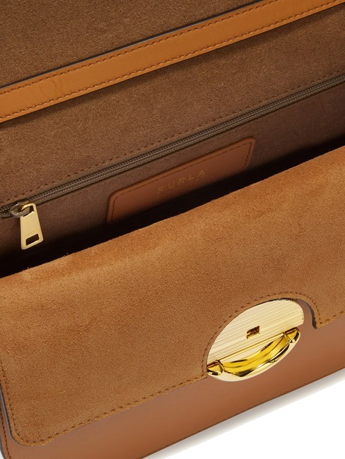 SFERA Borsa in pelle con flap a tracolla brandy - Borse Donna