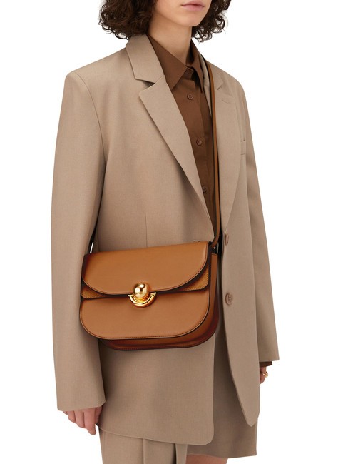 SFERA Borsa in pelle con flap a tracolla brandy - Borse Donna
