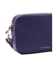 COCCINELLE TEBE Borsa a tracolla in pelle martellata royal blue - Borse Donna - 3