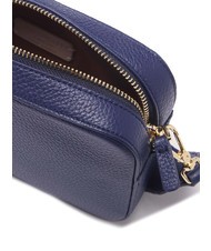 COCCINELLE TEBE Borsa a tracolla in pelle martellata royal blue - Borse Donna - 4