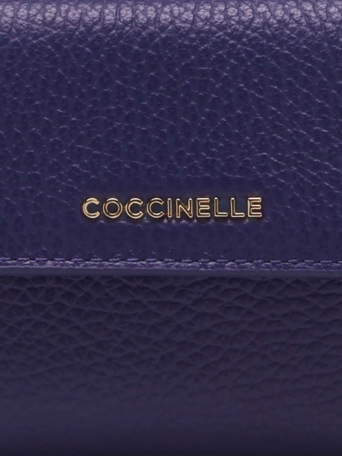 METALLIC SOFT Portafoglio in pelle martellata royal blue - Portafogli Donna