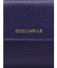 COCCINELLE METALLIC SOFT Portafoglio in pelle martellata royal blue - Portafogli Donna - 3