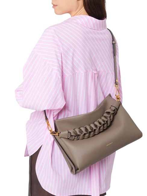 BOHEME GRANA DOUBLE Borsa in pelle martellata con tracolla warm t./rosette - Borse Donna