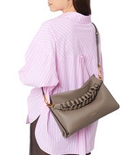 COCCINELLE BOHEME GRANA DOUBLE Borsa in pelle martellata con tracolla warm t./rosette - Borse Donna - 5