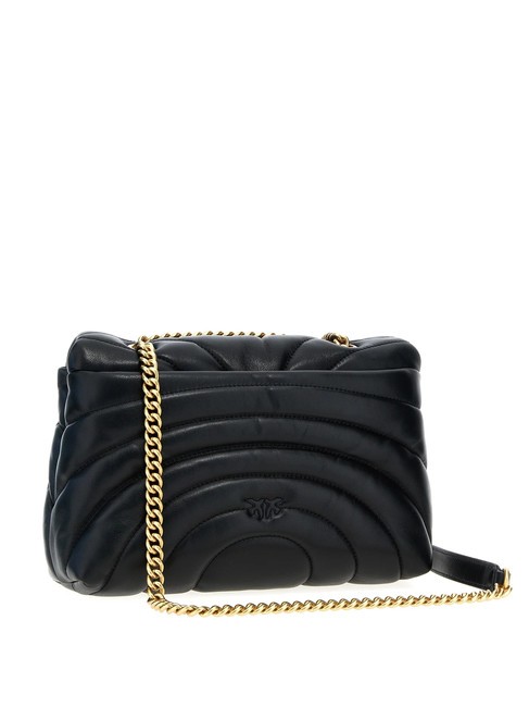 LOVE PUFF CLASSIC Borsa in nappa a tracolla nero-antique gold - Borse Donna