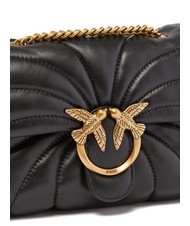 PINKO LOVE PUFF MINI Borsa tracolla mini in nappa nero-antique gold - Borse Donna - 3