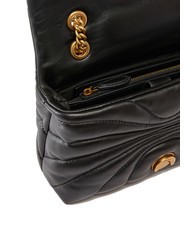 PINKO LOVE PUFF MINI Borsa tracolla mini in nappa nero-antique gold - Borse Donna - 4