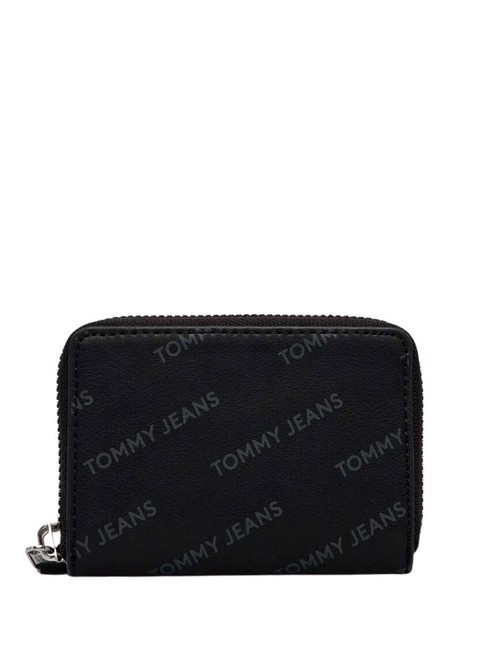 TOMMY JEANS ESS MUST  Portafoglio zip around black allover - Portafogli Donna