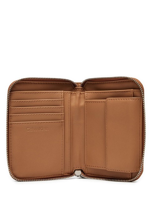 EMBOSSED CALVIN  Portafoglio zip around lion - Portafogli Donna