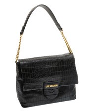 LOVE MOSCHINO CROCO Borsa a spalla Nero - Borse Donna - 2