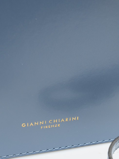 LOGO PRINT Borsa a tracolla in pelle spazzolata ming blue - Borse Donna