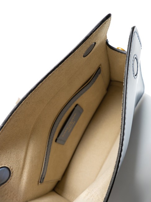 LOGO PRINT Borsa a tracolla in pelle spazzolata ming blue - Borse Donna