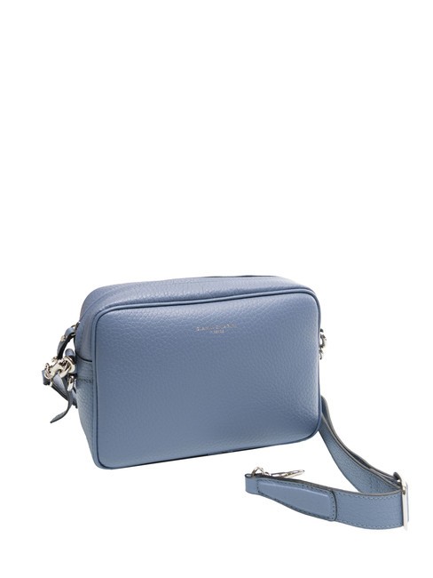 LOGO PRINT Borsa camera case pelle martellata ming blue - Borse Donna