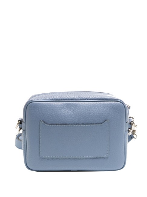 LOGO PRINT Borsa camera case pelle martellata ming blue - Borse Donna
