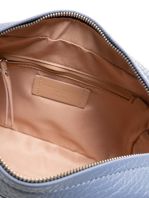 LOGO PRINT Borsa camera case pelle martellata ming blue - Borse Donna