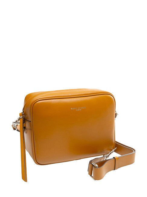 LOGO PRINT Borsa camera case pelle liscia tan - Borse Donna