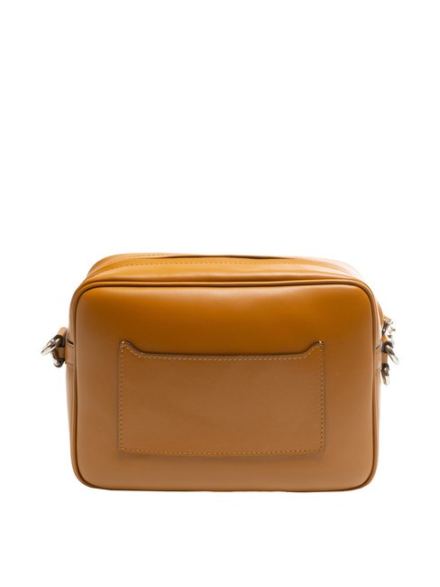 LOGO PRINT Borsa camera case pelle liscia tan - Borse Donna