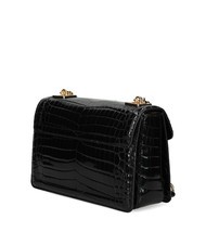 LOVE MOSCHINO CHAIN CROCO Borsa a spalla stampata Nero - Borse Donna - 2