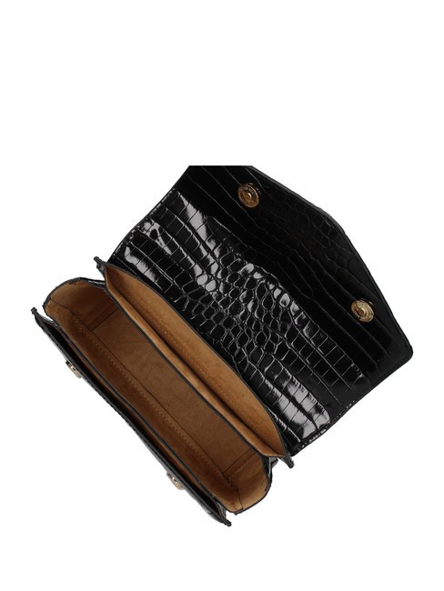 CHAIN CROCO Borsa a spalla stampata Nero - Borse Donna
