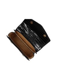 LOVE MOSCHINO CHAIN CROCO Borsa a spalla stampata Nero - Borse Donna - 6