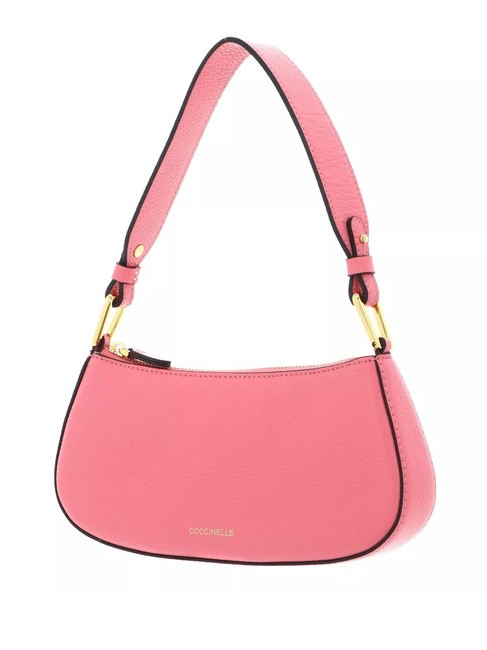 MERVEILLE Borsa a spalla in pelle martellata hyper pink - Borse Donna