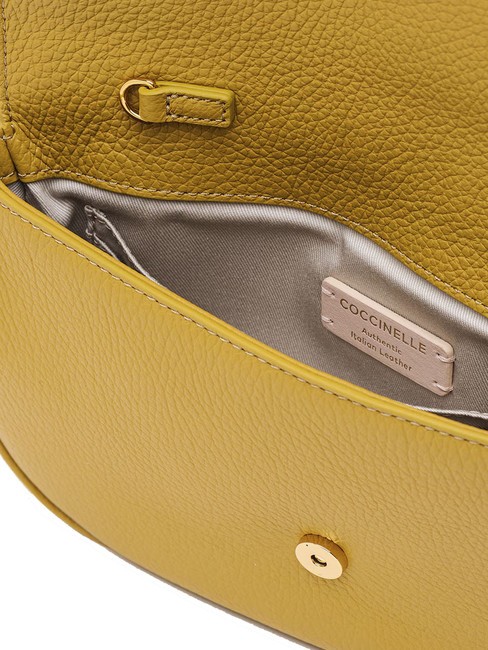 MAGIE Borsa mini pelle martellata citronella - Borse Donna