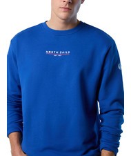 NORTH SAILS BASIC Felpa in cotone con lettering logo surf blue - Felpe Uomo - 3