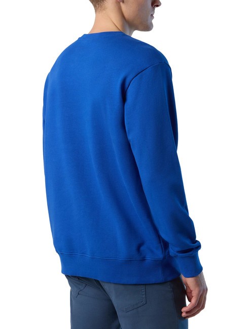 BASIC Felpa in cotone con lettering logo surf blue - Felpe Uomo