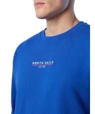 NORTH SAILS BASIC Felpa in cotone con lettering logo surf blue - Felpe Uomo - 4