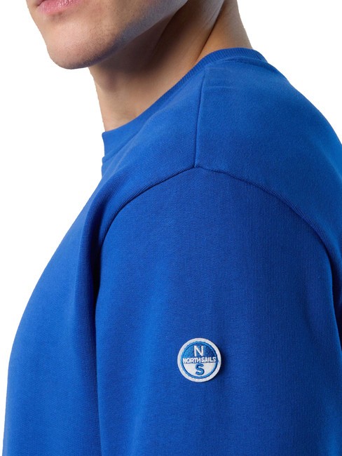 BASIC Felpa in cotone con lettering logo surf blue - Felpe Uomo