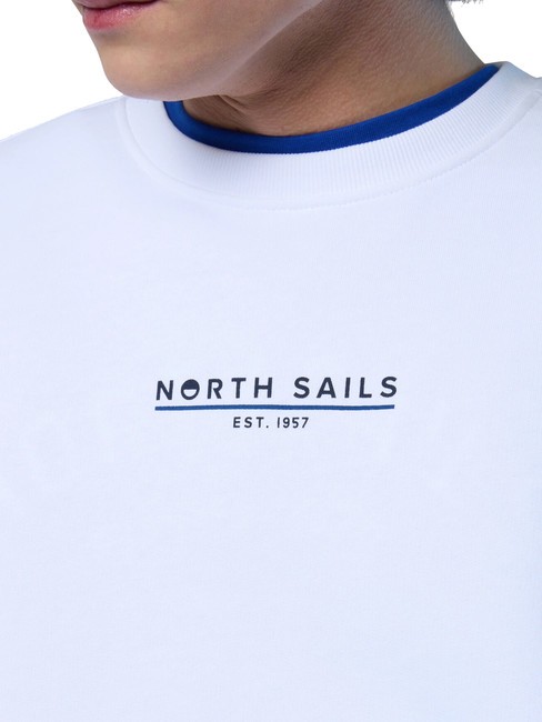 BASIC Felpa in cotone con lettering logo white - Felpe Uomo