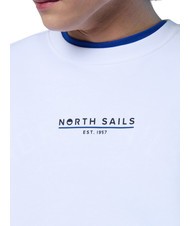 NORTH SAILS BASIC Felpa in cotone con lettering logo white - Felpe Uomo - 4
