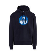 NORTH SAILS BASIC Felpa stampa logo con cappuccio navy blue - Felpe Uomo - 5