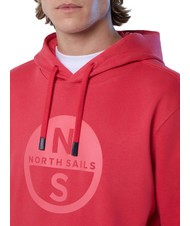 NORTH SAILS BASIC Felpa stampa logo con cappuccio watermelon - Felpe Uomo - 4