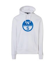NORTH SAILS BASIC Felpa stampa logo con cappuccio white - Felpe Uomo - 4