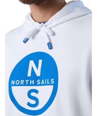 NORTH SAILS BASIC Felpa stampa logo con cappuccio white - Felpe Uomo - 3