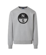 NORTH SAILS BASIC Felpa girocollo con stampa logo grey melange - Felpe Uomo - 4