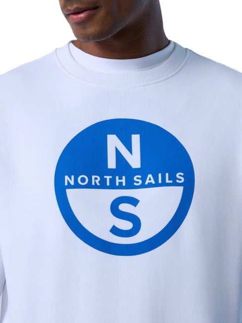 BASIC Felpa girocollo con stampa logo white - Felpe Uomo