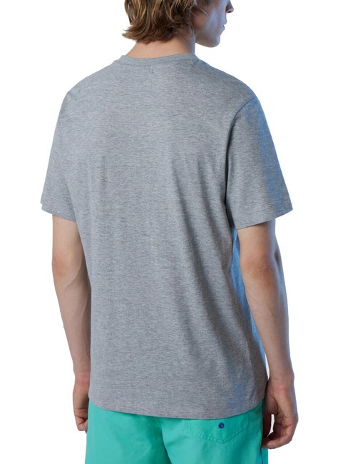 BASIC T-shirt in cotone stampa logo grey melange - T-shirt Uomo