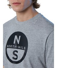 NORTH SAILS BASIC T-shirt in cotone stampa logo grey melange - T-shirt Uomo - 3