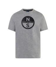 NORTH SAILS BASIC T-shirt in cotone stampa logo grey melange - T-shirt Uomo - 4
