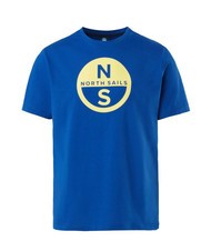 NORTH SAILS BASIC T-shirt in cotone stampa logo surf blue - T-shirt Uomo - 3