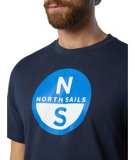 NORTH SAILS BASIC T-shirt in cotone stampa logo navy blue - T-shirt Uomo - 3