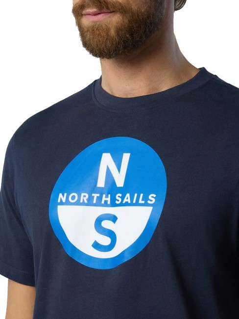 BASIC T-shirt in cotone stampa logo navy blue - T-shirt Uomo